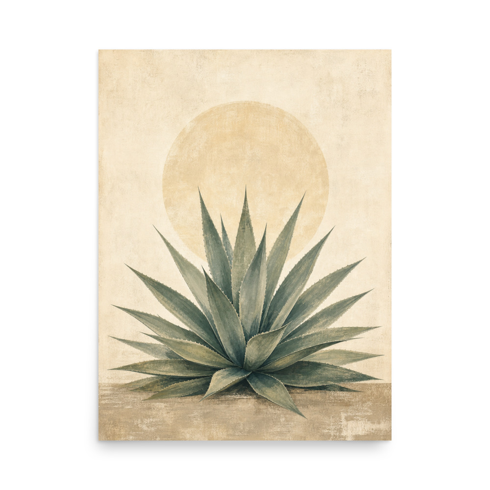 Agave Halo — botanical art print by Frame & Field