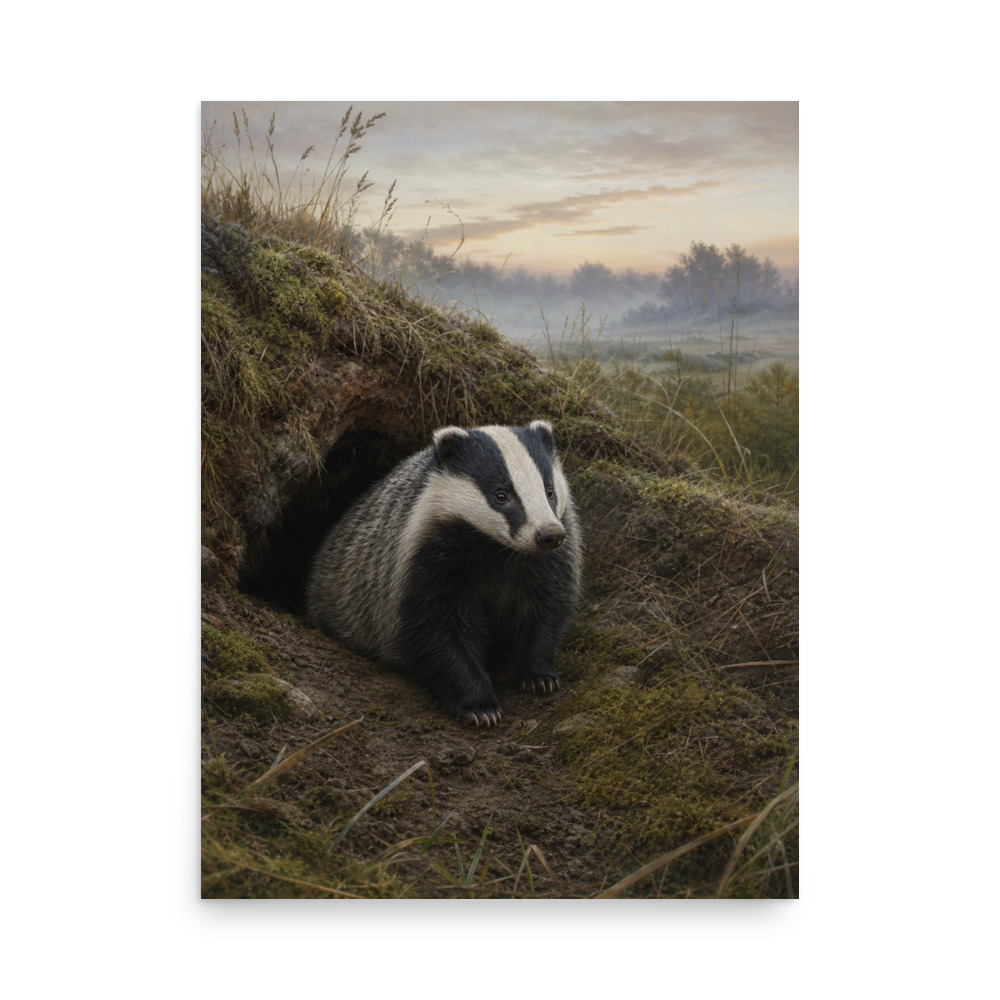 Badger Hollow — wildlife art print by Frame & Field