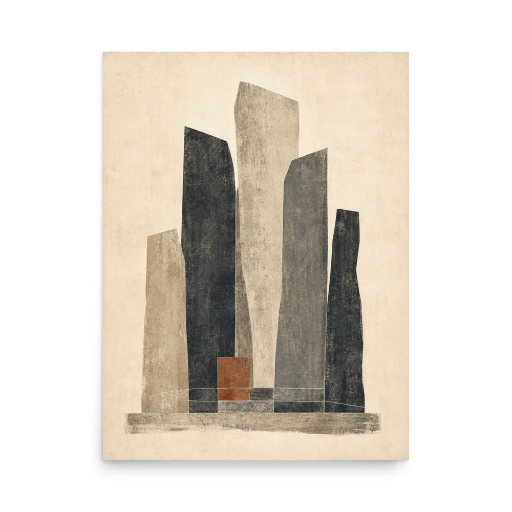 Basalt Interval — abstract art print by Frame & Field