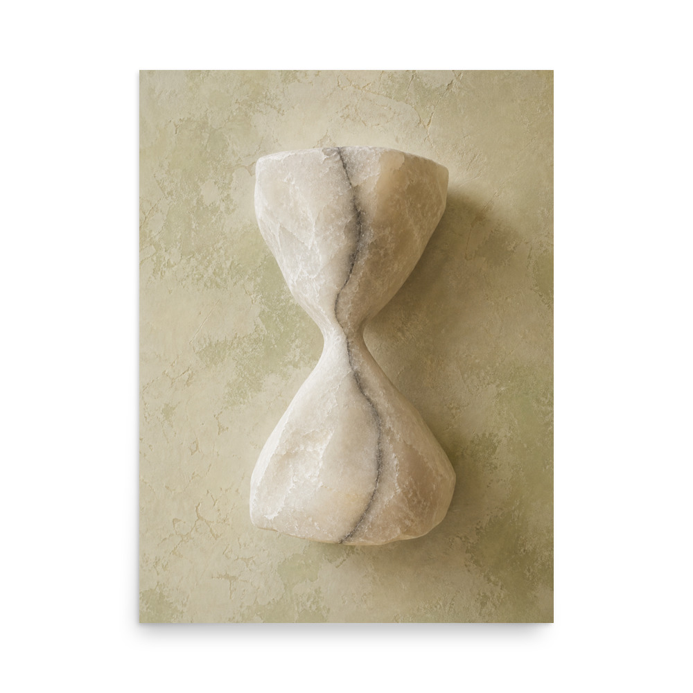 Calcite Hourglass — abstract art print by Frame & Field