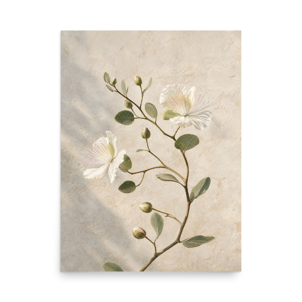 Caper Bloom — botanical art print by Frame & Field