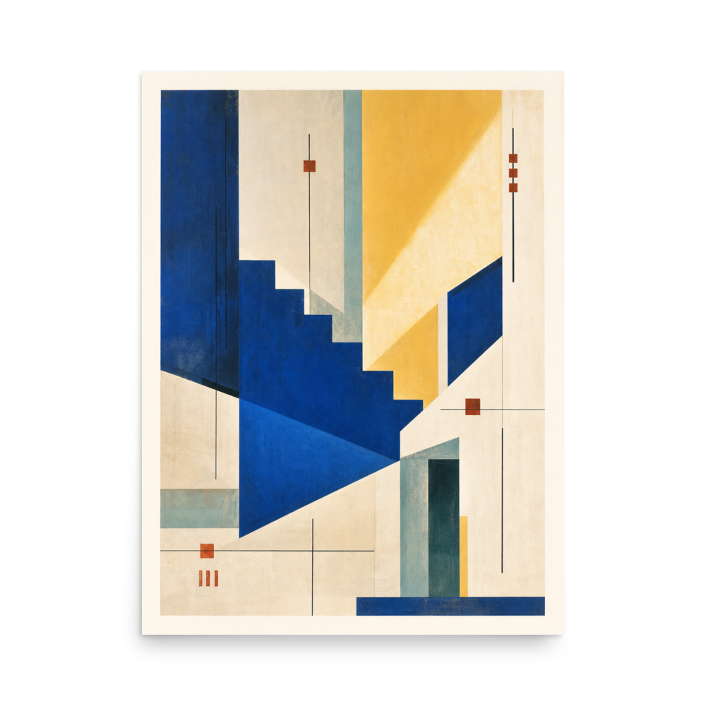Cobalt Steps — architecture art print by Frame & Field