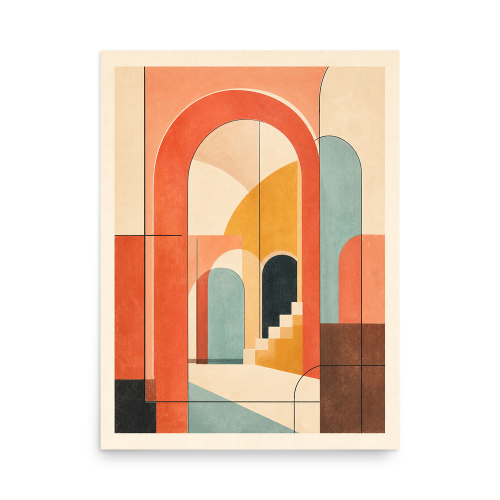 Coral Arcade — architecture art print by Frame & Field