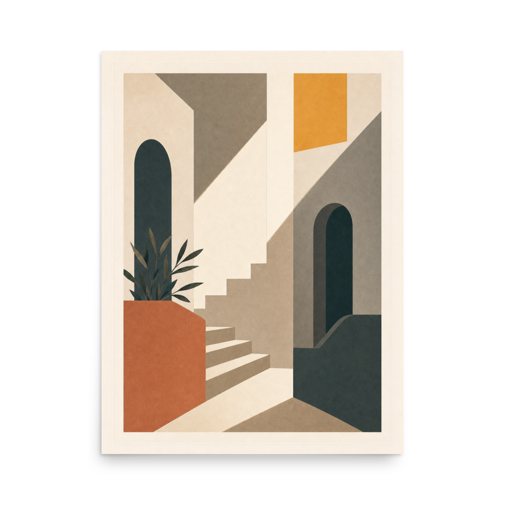 Courtyard Light — architecture art print by Frame & Field