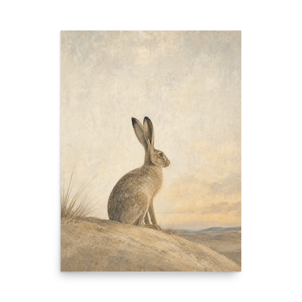 Dune Hare — wildlife art print by Frame & Field