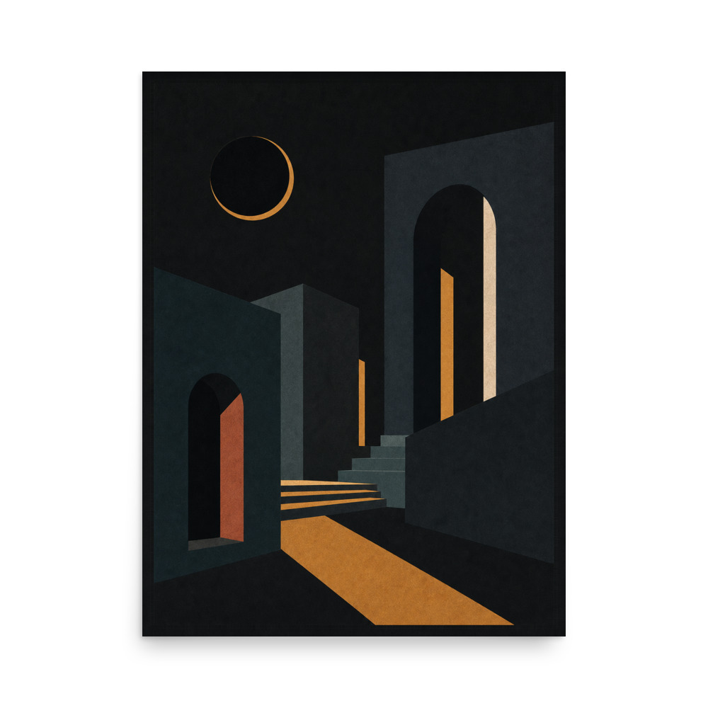 Eclipse Courtyard — architecture art print by Frame & Field