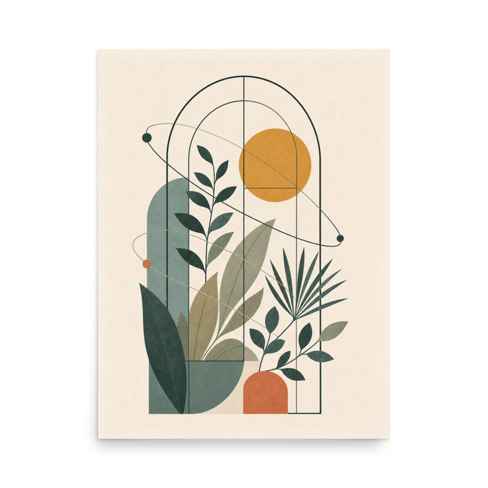 Glasshouse Orbit — botanical art print by Frame & Field