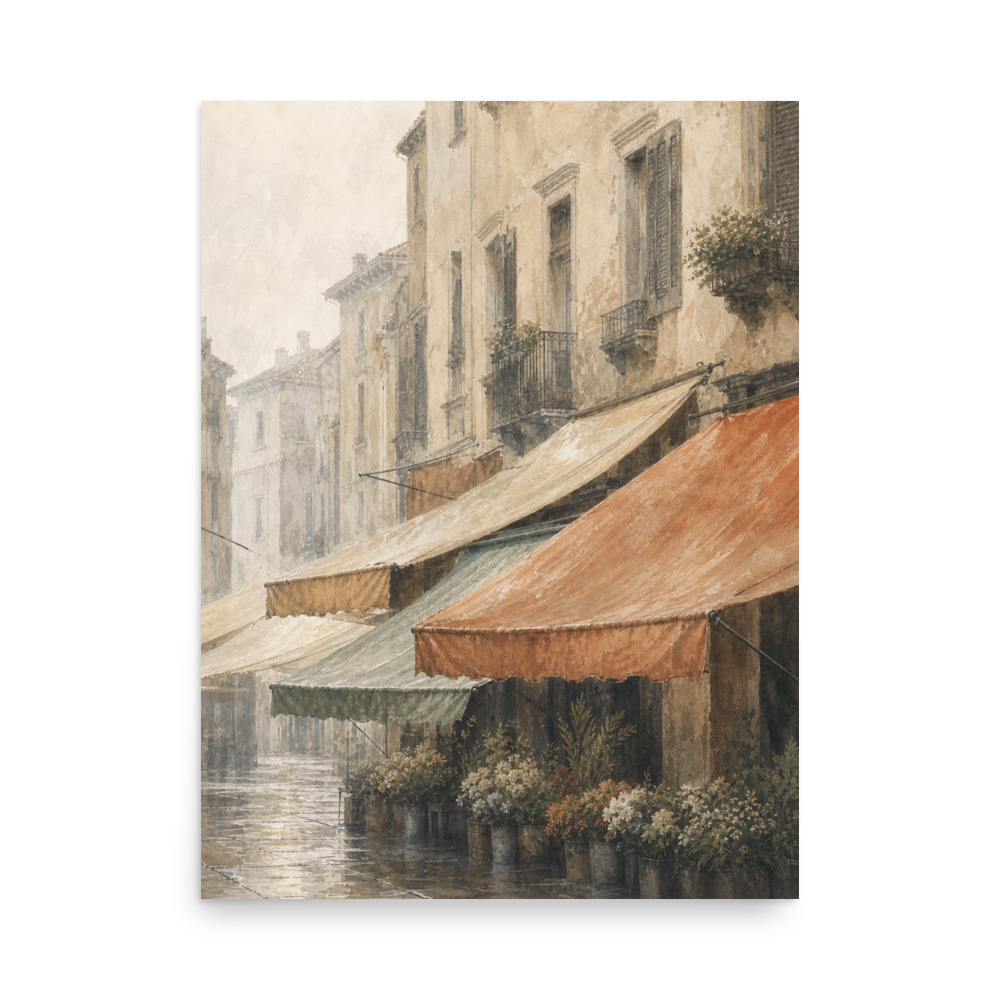 Market Canopy — city & map art print by Frame & Field