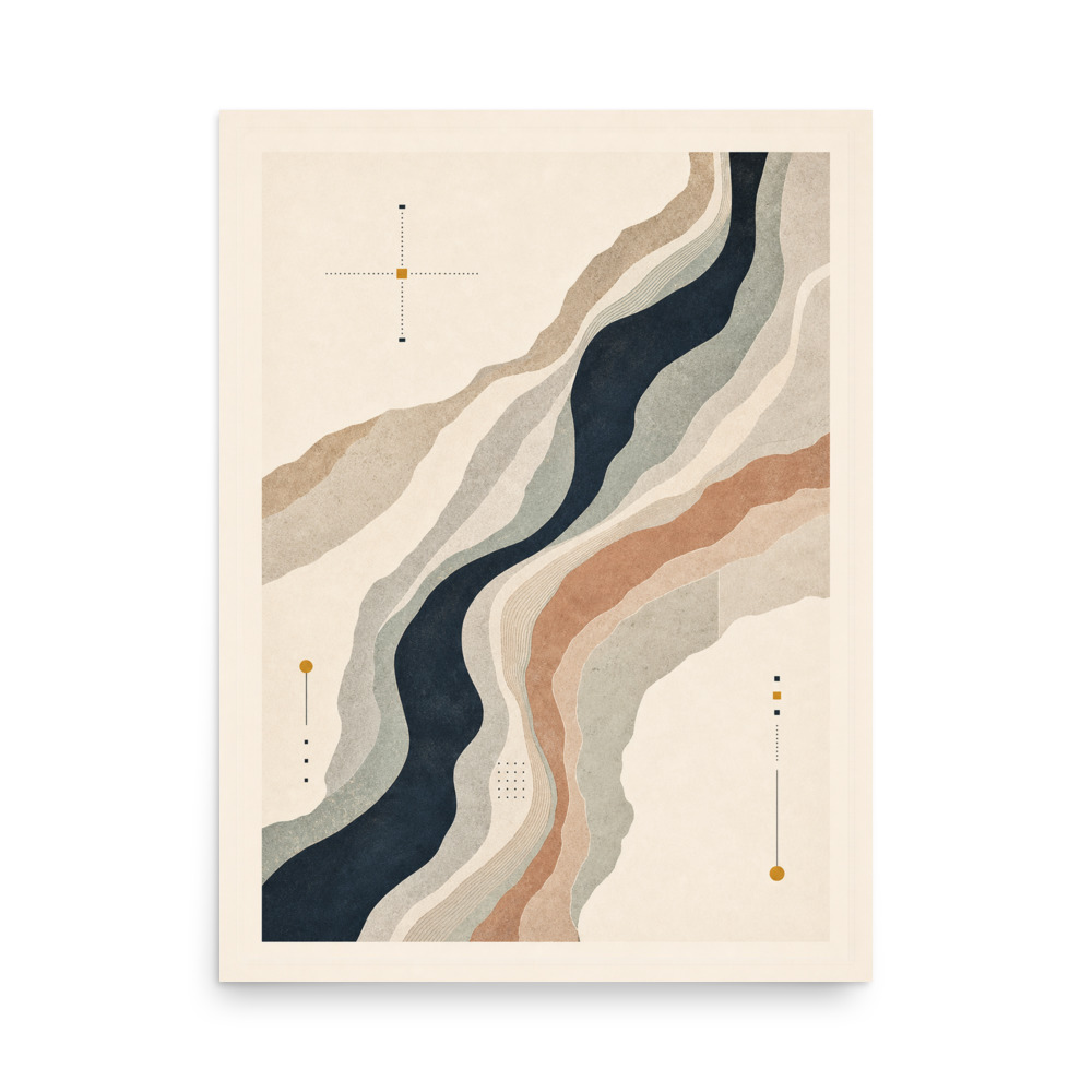 Mineral Current — abstract art print by Frame & Field