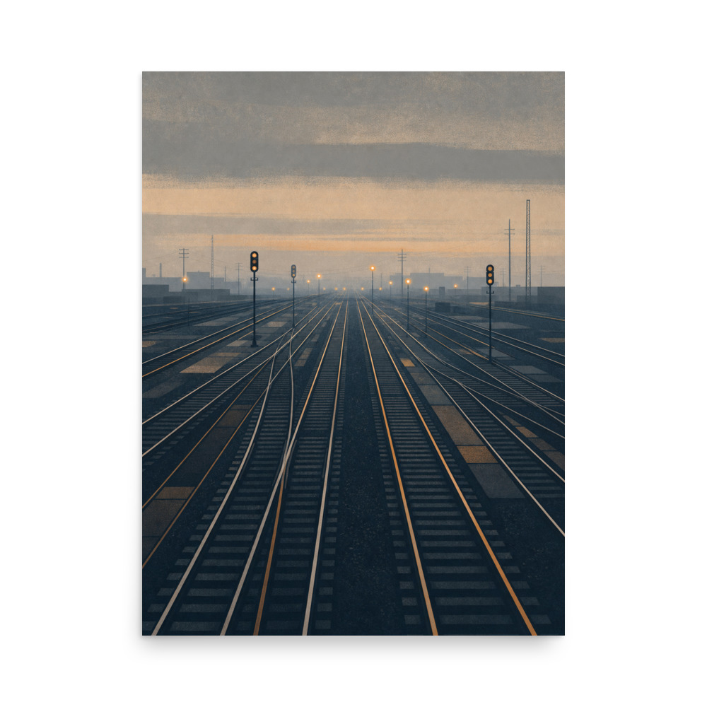 Rail Horizon — city & map art print by Frame & Field