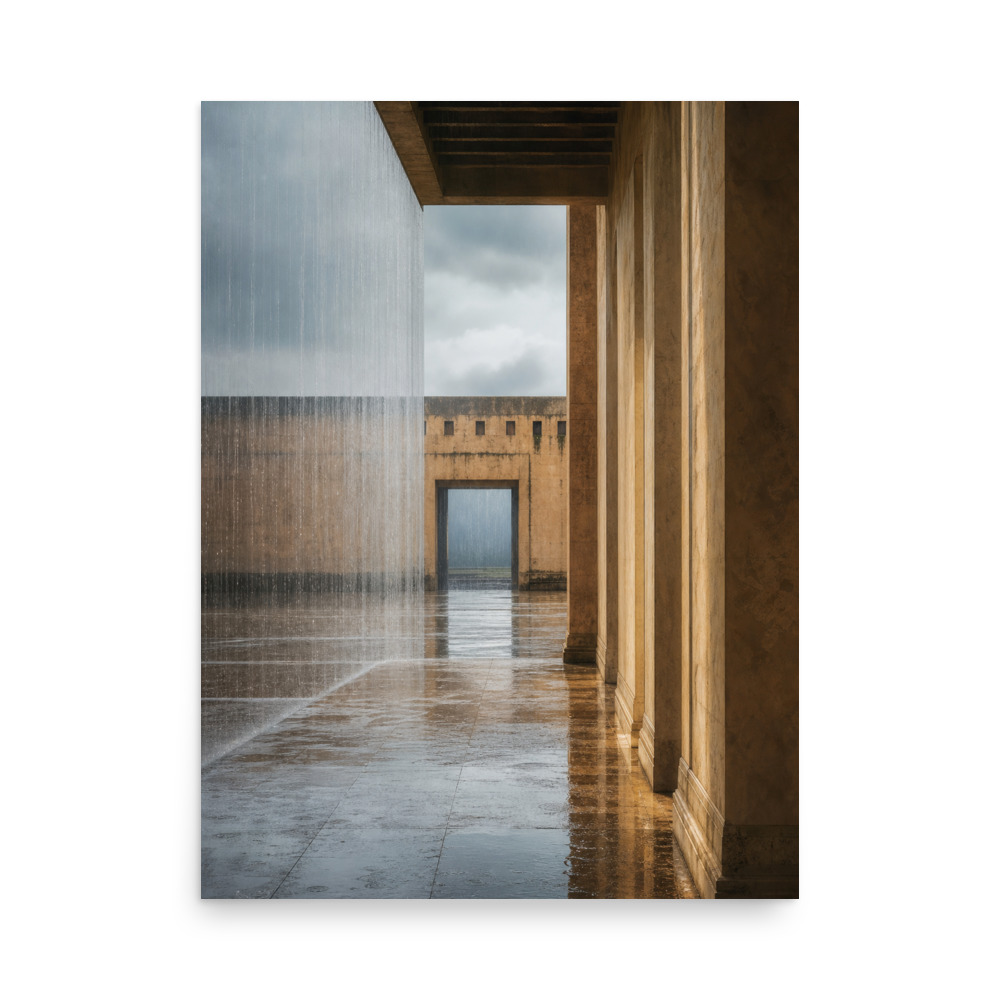 Rain Screen Court architecture art print