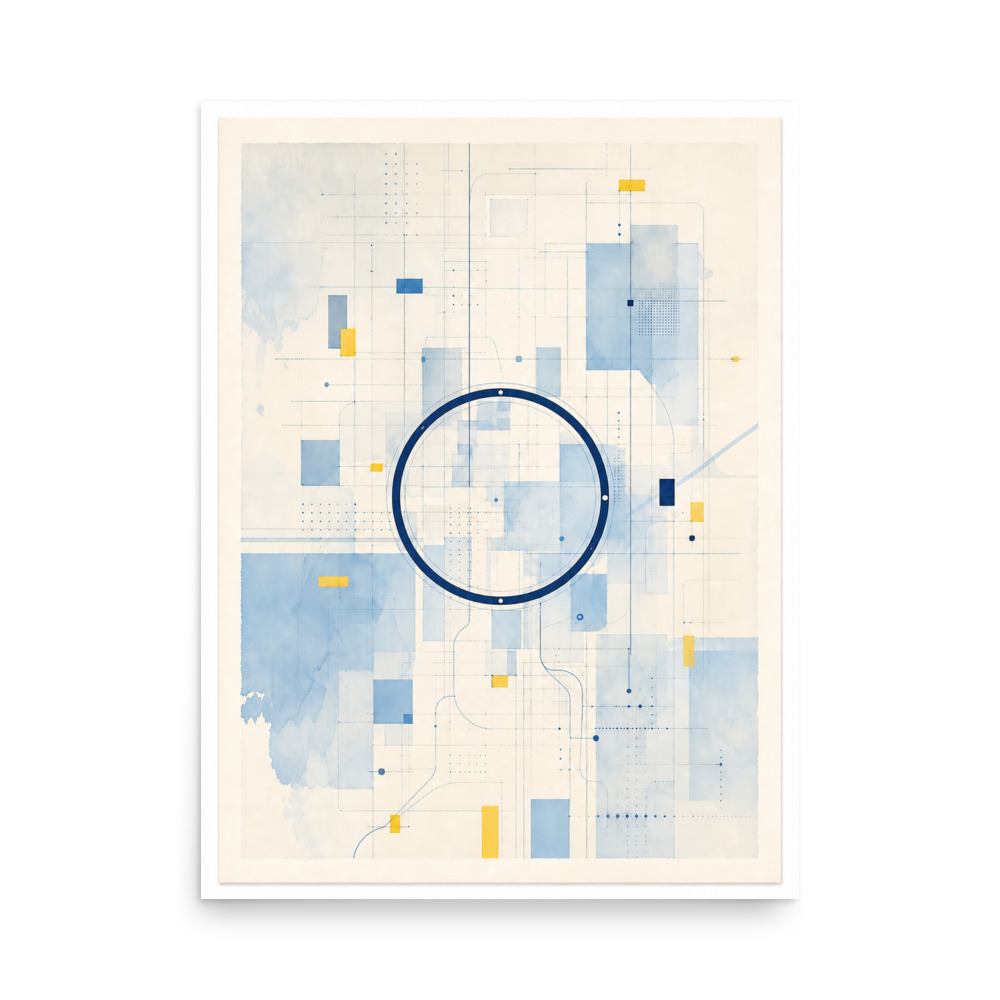 Sky Ledger — city & map art print by Frame & Field