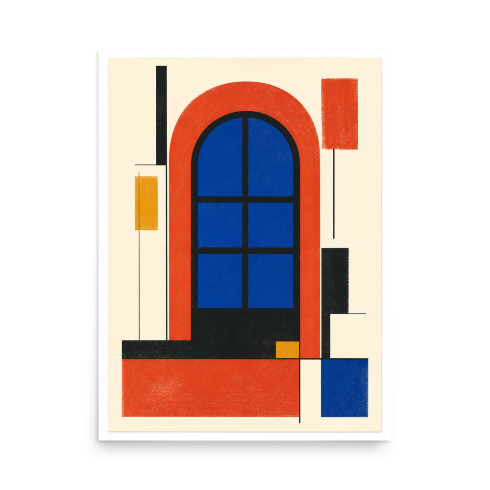 Vermilion Window — abstract art print by Frame & Field