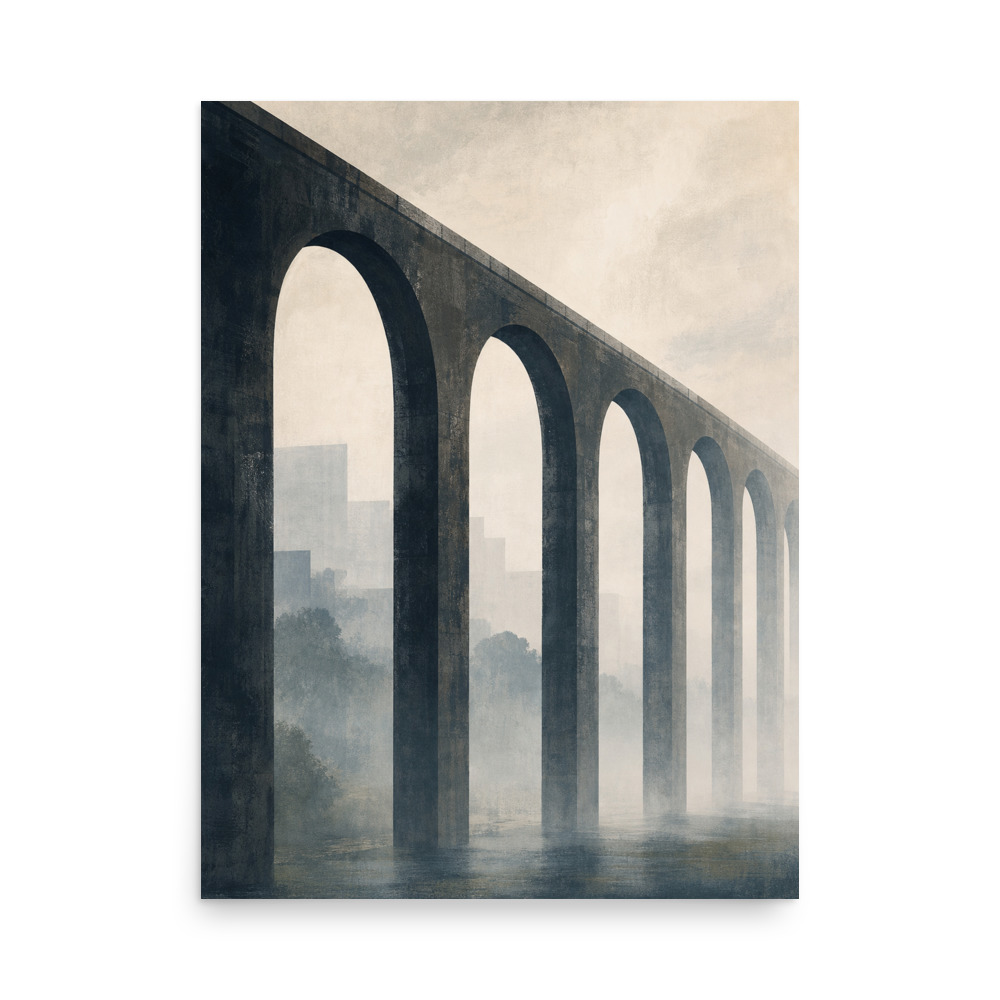 Viaduct Morning city & map art print