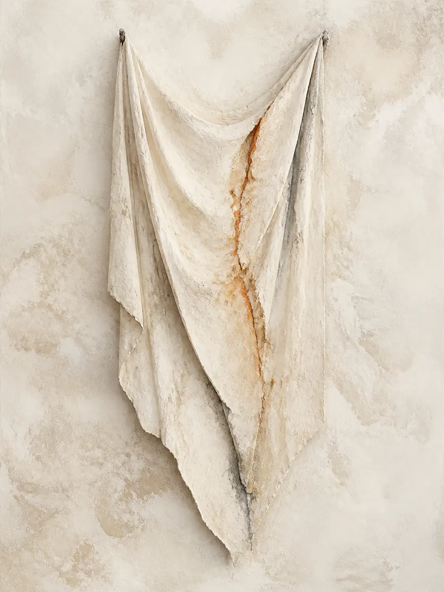 Gypsum Banner sculptural abstract print