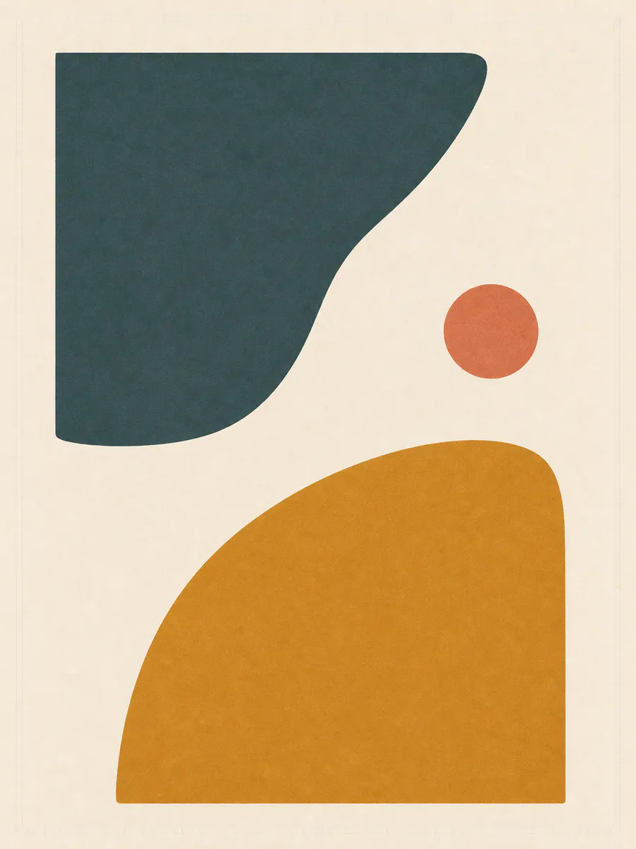 Ochre Drift neutral gallery wall print