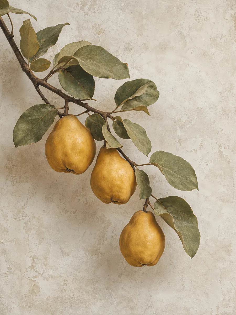 Quince Lantern botanical bedroom print